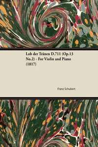 Lob der TrÃ¤nen D.711 - For Violin and Piano_cover