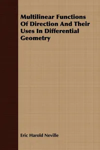 Multilinear Functions Of Direction And Their Uses In Differential Geometry_cover