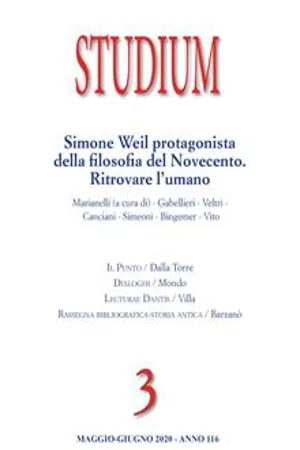 Studium - Simone Weil protagonista della filosofia del Novecento. Ritrovare l'umano