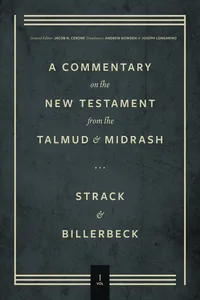 Commentary on the New Testament from the Talmud and Midrash_cover