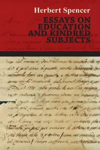 Essays on Education and Kindred Subjects_cover