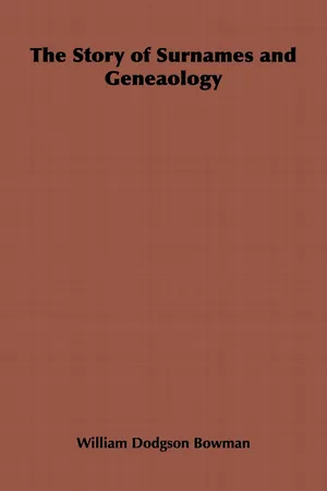 The Story of Surnames and Geneaology