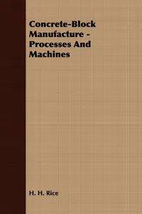 Concrete-Block Manufacture - Processes and Machines_cover