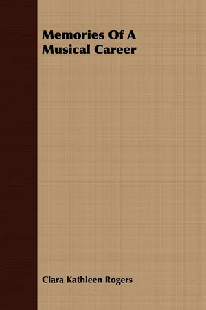 Memories of a Musical Career