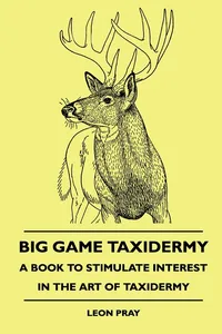 Big Game Taxidermy - A Book To Stimulate Interest In The Art Of Taxidermy_cover