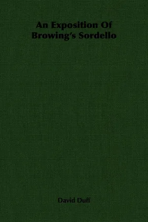 An Exposition Of Browing's Sordello