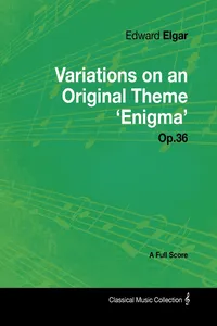 Edward Elgar - Variations on an Original Theme 'Enigma' Op.36 - A Full Score_cover