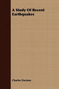 A Study Of Recent Earthquakes_cover