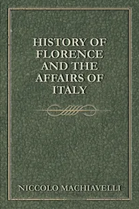 History Of Florence And The Affairs Of Italy_cover