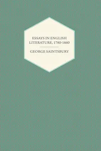 Essays in English Literature, 1780-1860_cover