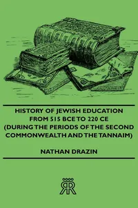 History of Jewish Education from 515 Bce to 220 Ce_cover