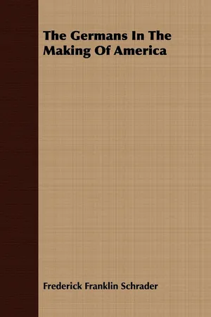 The Germans In The Making Of America