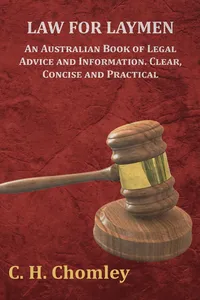 Law for Laymen - An Australian Book of Legal Advice and Information. Clear, Concise and Practical_cover