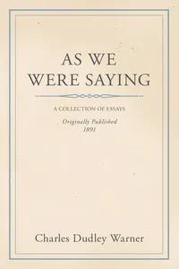 As We Were Saying_cover