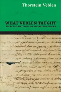 What Veblen Taught - Selected Writings of Thorstein Veblen_cover