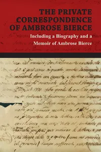 The Private Correspondence of Ambrose Bierce_cover