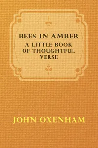 Bees in Amber - A Little Book of Thoughtful Verse_cover