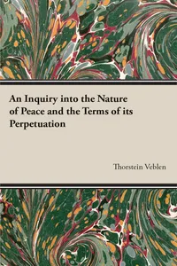 An Inquiry into the Nature of Peace and the Terms of its Perpetuation_cover