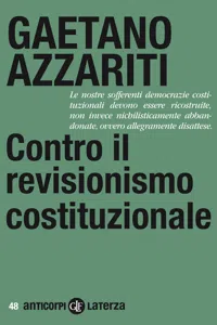 Contro il revisionismo costituzionale_cover