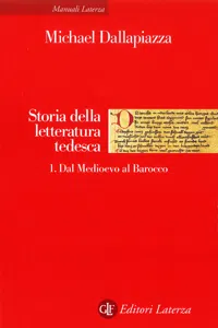 Storia della letteratura tedesca. 1. Dal Medioevo al Barocco_cover