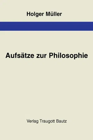 Aufsätze zur Philosophie