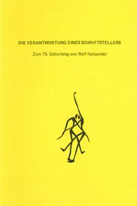 Die Verantwortung eines Schriftstellers_cover