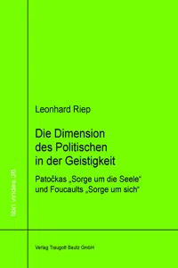 Die Dimension des Politischen in der Geistigkeit_cover