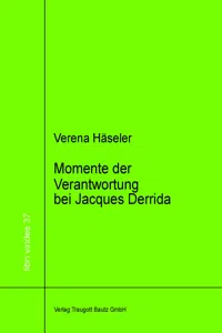 Momente der Verantwortung bei Jacques Derrida_cover