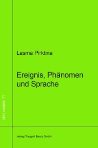 Ereignis, Phänomen und Sprache_cover