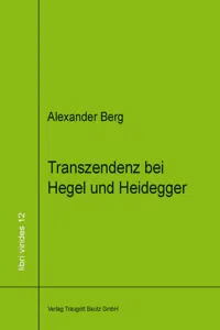 Transzendenz bei Hegel und Heidegger_cover