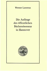 Die Anfänge des öffentlichen Büchereiwesens in Hannover_cover