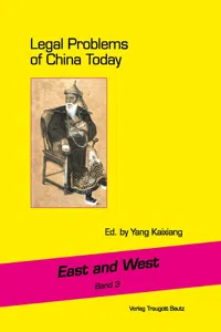 Legal Problems of China Today_cover