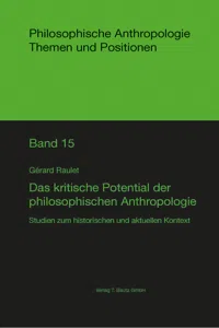 Das kritische Potenzial der philosophischen Anthropologie_cover