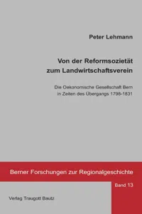 Von der Reformsozietät zum Landwirtschaftsverein_cover