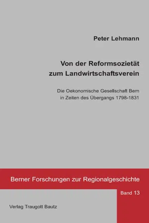 Von der Reformsozietät zum Landwirtschaftsverein