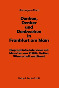 Denken, Denker und Denkweisen in Frankfurt am Main_cover