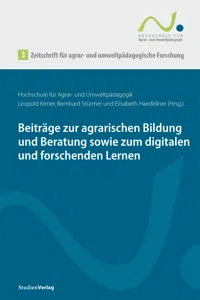 Zeitschrift für agrar- und umweltpädagogische Forschung 3_cover