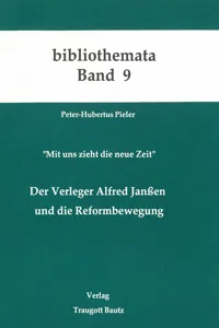 Der Verleger Alfred Janssen und die Reformbewegung_cover