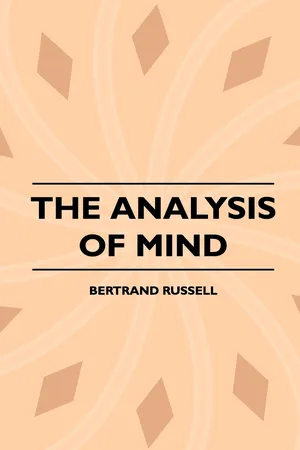 The Analysis of Mind