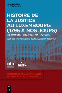 Histoire de la Justice au Luxembourg_cover