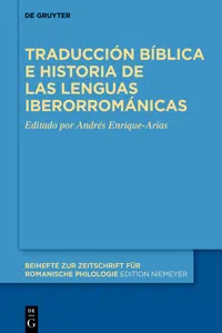 Traducción bíblica e historia de las lenguas iberorrománicas_cover