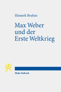 Max Weber und der Erste Weltkrieg_cover