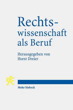 Rechtswissenschaft als Beruf