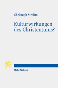 Kulturwirkungen des Christentums?_cover