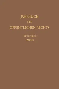 Jahrbuch des öffentlichen Rechts der Gegenwart. Neue Folge_cover