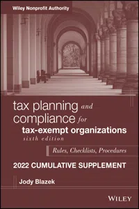 Tax Planning and Compliance for Tax-Exempt Organizations_cover