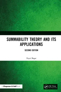 Summability Theory and Its Applications_cover