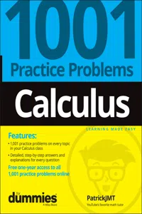 Calculus: 1001 Practice Problems For Dummies_cover