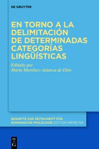 En torno a la delimitación de determinadas categorías lingüísticas_cover