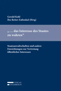 "... das Interesse des Staates zu wahren"_cover